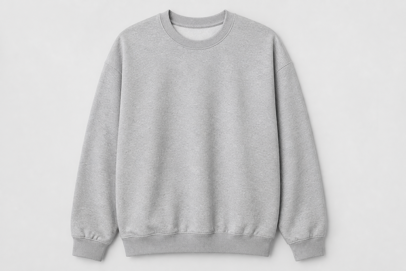 Blank gray crewneck mockup