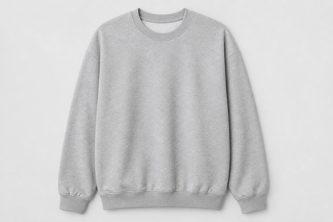 Blank gray crewneck mockup