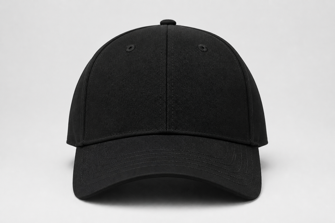Blank black cap mockup