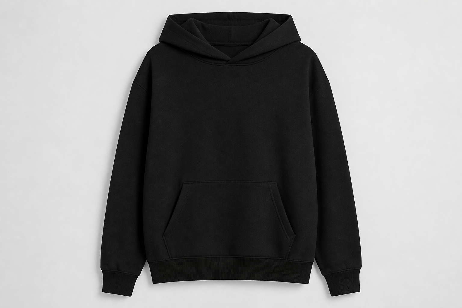 Blank black hoodie mockup