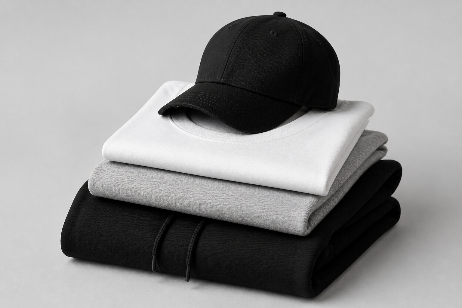 Blank mixed apparel mockup